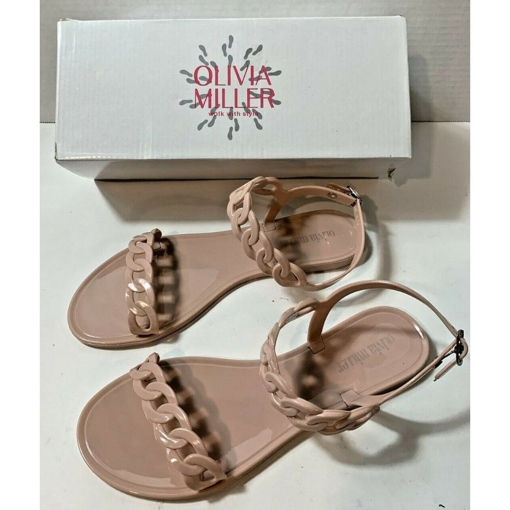 Olivia Miller Woman's Light Pink Strappy Flat Size 9 New In Box